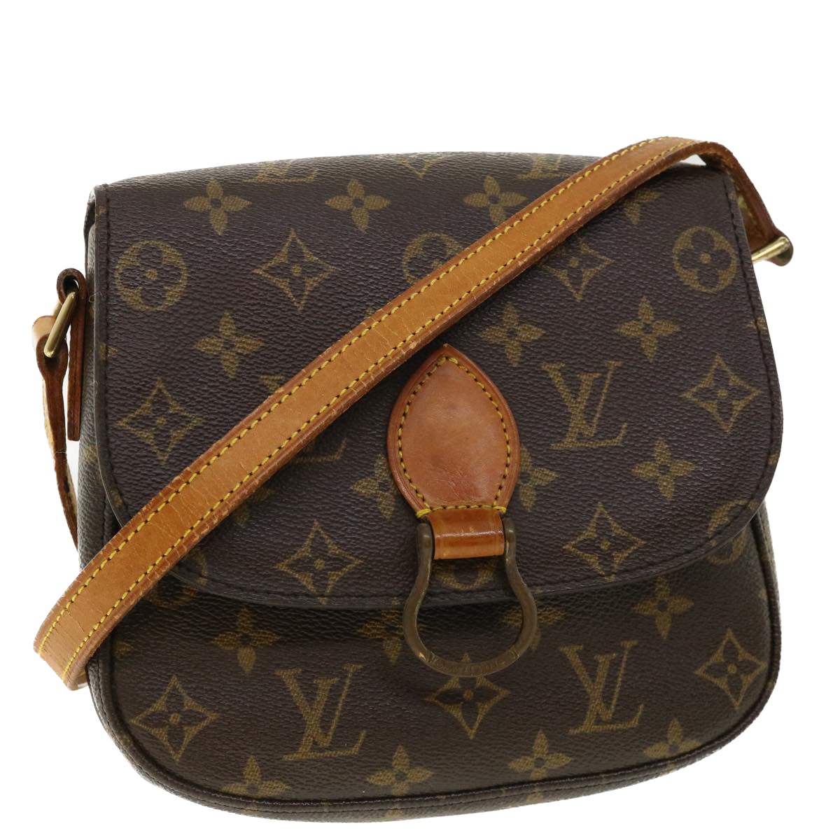 Louis Vuitton Monogram Saint Cloud Mm Shoulder Bag M51243 Lv Auth Am3660